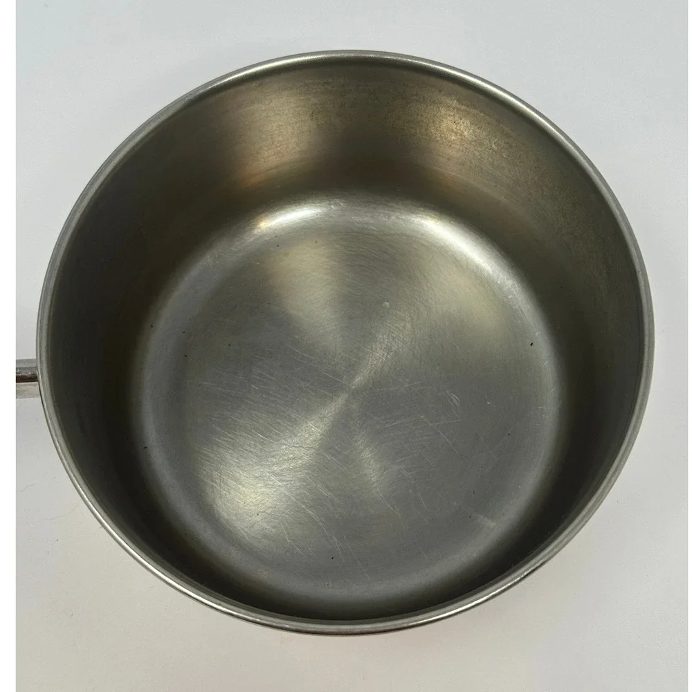 Revere Ware 1 Qt Saucepan Copper Bottom Stainless Steel Pot Clinton IL USA A9